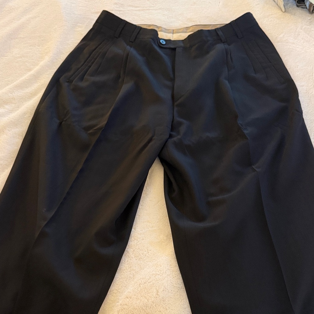 Zanella Black Pleated Dress Trousers